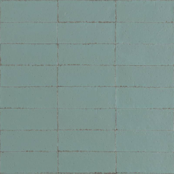 Керамическая плитка Ragno Glace Turchese Glossy RAEY, цвет зелёный, поверхность глянцевая, прямоугольник, 75x200