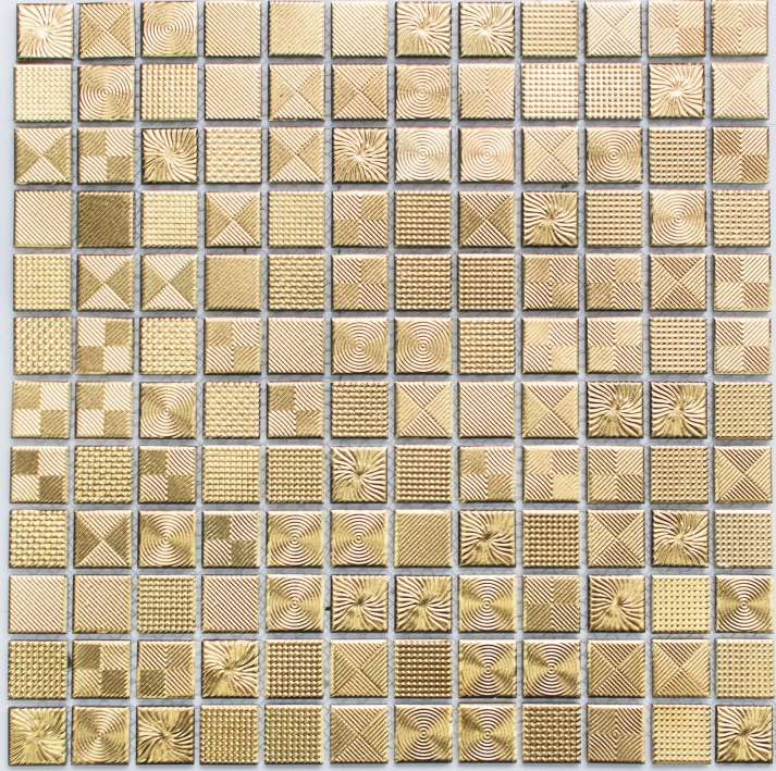 Мозаика NS Mosaic PP2323-18, цвет золотой, поверхность матовая, квадрат, 300x300