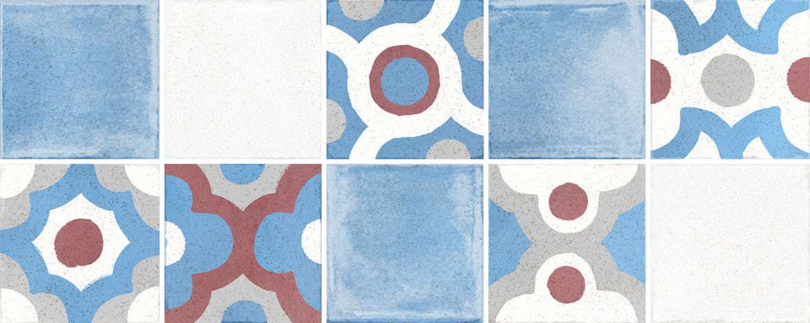 Декоративные элементы Керамин Марсала 2Д, цвет голубой, поверхность глянцевая, прямоугольник, 200x500