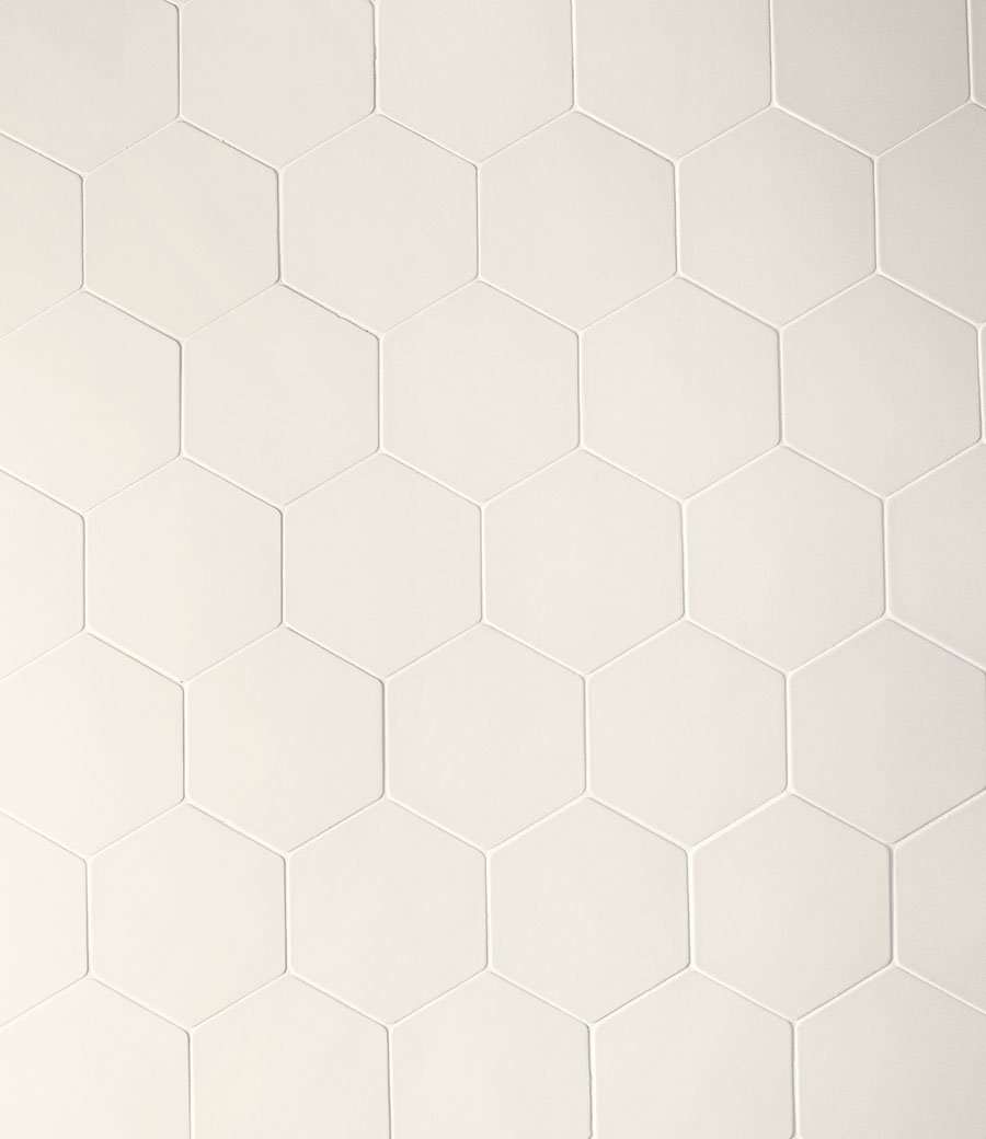Керамогранит Mutina Phenomenon Hegsagon Bianco TYPHX01, цвет белый, поверхность матовая, прямоугольник, 145x165