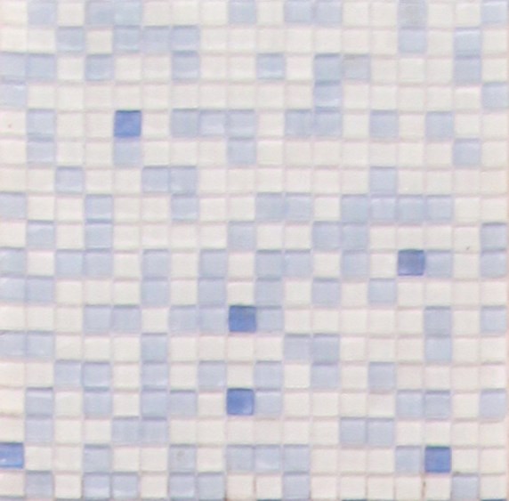 Мозаика Alma Mosaic Растяжки 15 DE-32(m) MIX 1 (первый микс), цвет белый голубой, поверхность глянцевая, квадрат, 295x295