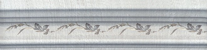 Бордюры Kerama Marazzi Бордюр Багет Кантри Шик серый декорированный BLB029, цвет серый, поверхность матовая, прямоугольник, 50x200