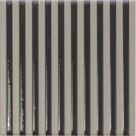 Керамическая плитка Wow Twister Er Taupe Stone Graphite 129169, цвет серый чёрный, поверхность глянцевая матовая, квадрат, 125x125