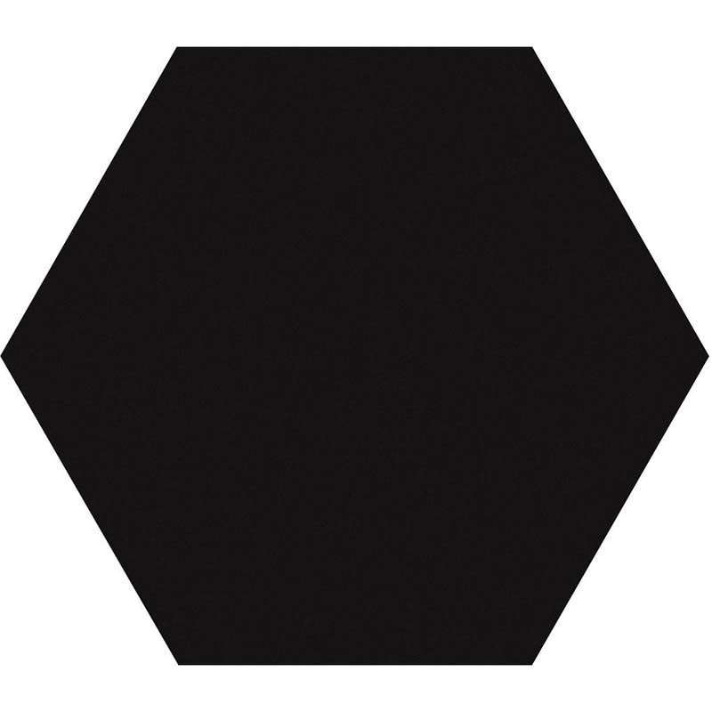 Керамогранит Settecento Matiere Hexa-Stile Black, цвет чёрный, поверхность матовая, шестиугольник, 126x110