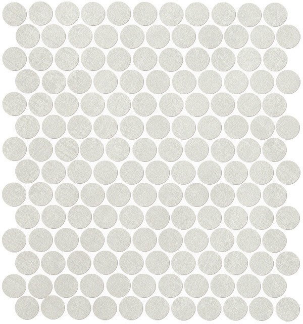 Мозаика Fap Color Line Perla Round Mosaico, цвет серый, поверхность матовая, круг и овал, 295x325