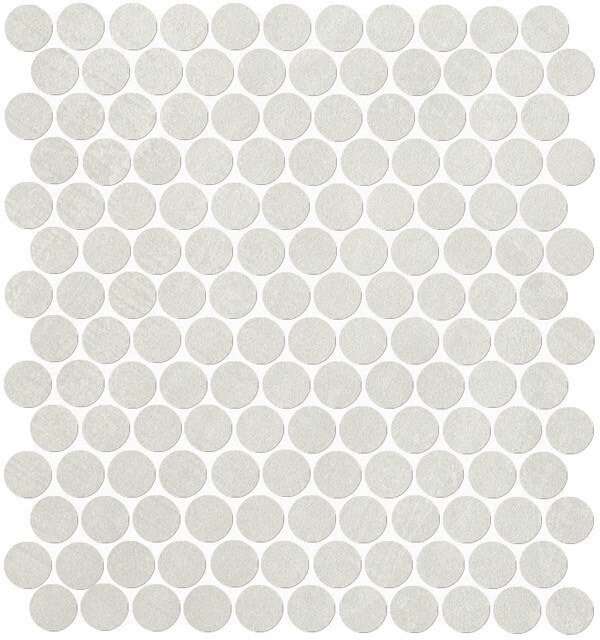 Мозаика Fap Color Line Perla Round Mosaico, цвет серый, поверхность матовая, круг и овал, 295x325