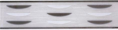 Бордюры Cinca Metalizado Anthracite Manhattan B 0000/715, цвет серый, поверхность матовая, прямоугольник, 65x250