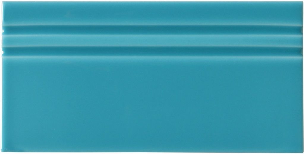 Бордюры Adex ADRI5085 Rodapie Altea Blue, цвет бирюзовый, поверхность глянцевая, прямоугольник, 100x200