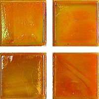 Мозаика JNJ Mosaic Ice Jade IC92, цвет оранжевый, поверхность глянцевая, квадрат, 150x150