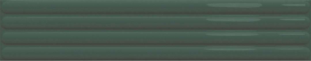 Керамическая плитка DNA Plinto Out Green Gloss, цвет зелёный, поверхность глянцевая рельефная, прямоугольник, 107x542