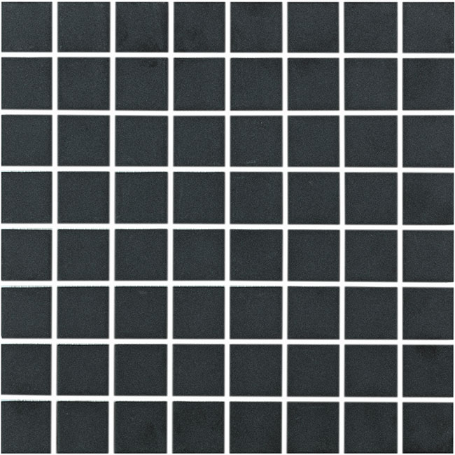 Мозаика Vidrepur Nordic (чип 38x38 мм) № 903, цвет чёрный, поверхность матовая, квадрат, 317x317