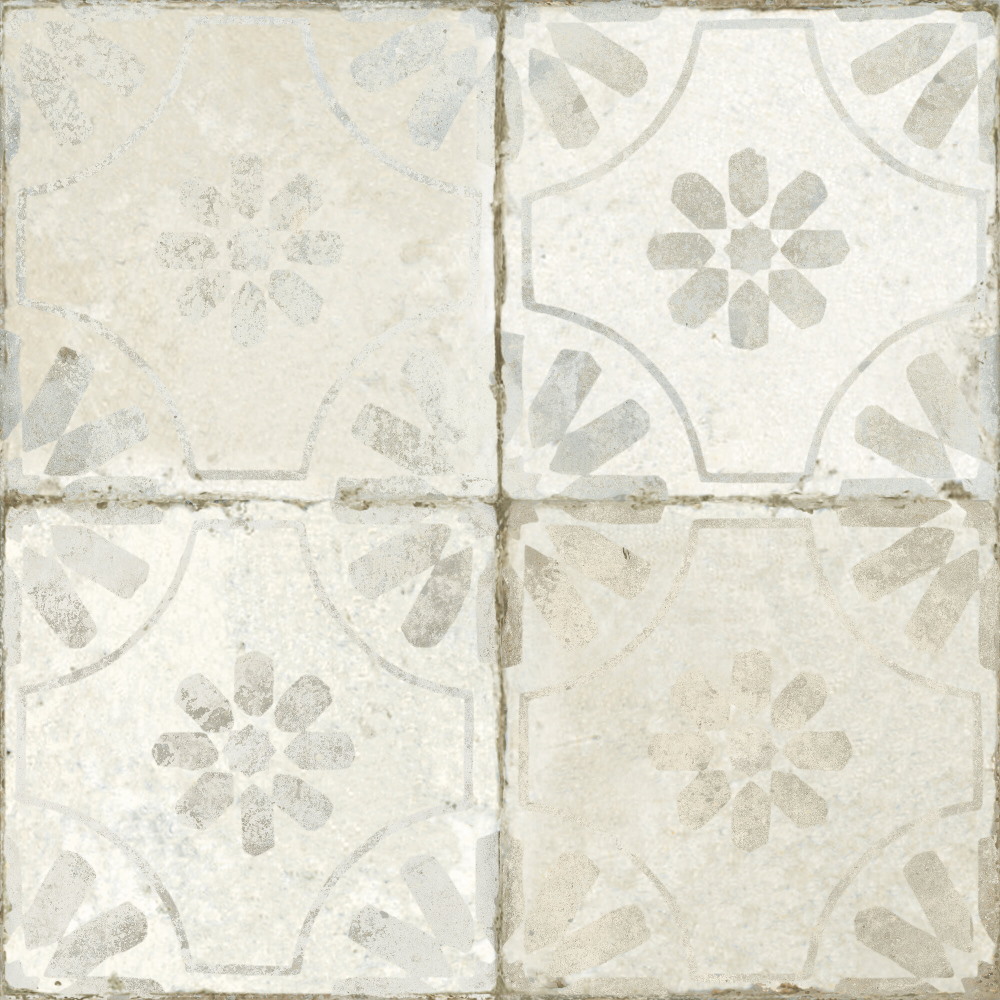 Керамическая плитка Peronda Fs Blume White 27229, цвет белый, поверхность матовая, квадрат, 450x450