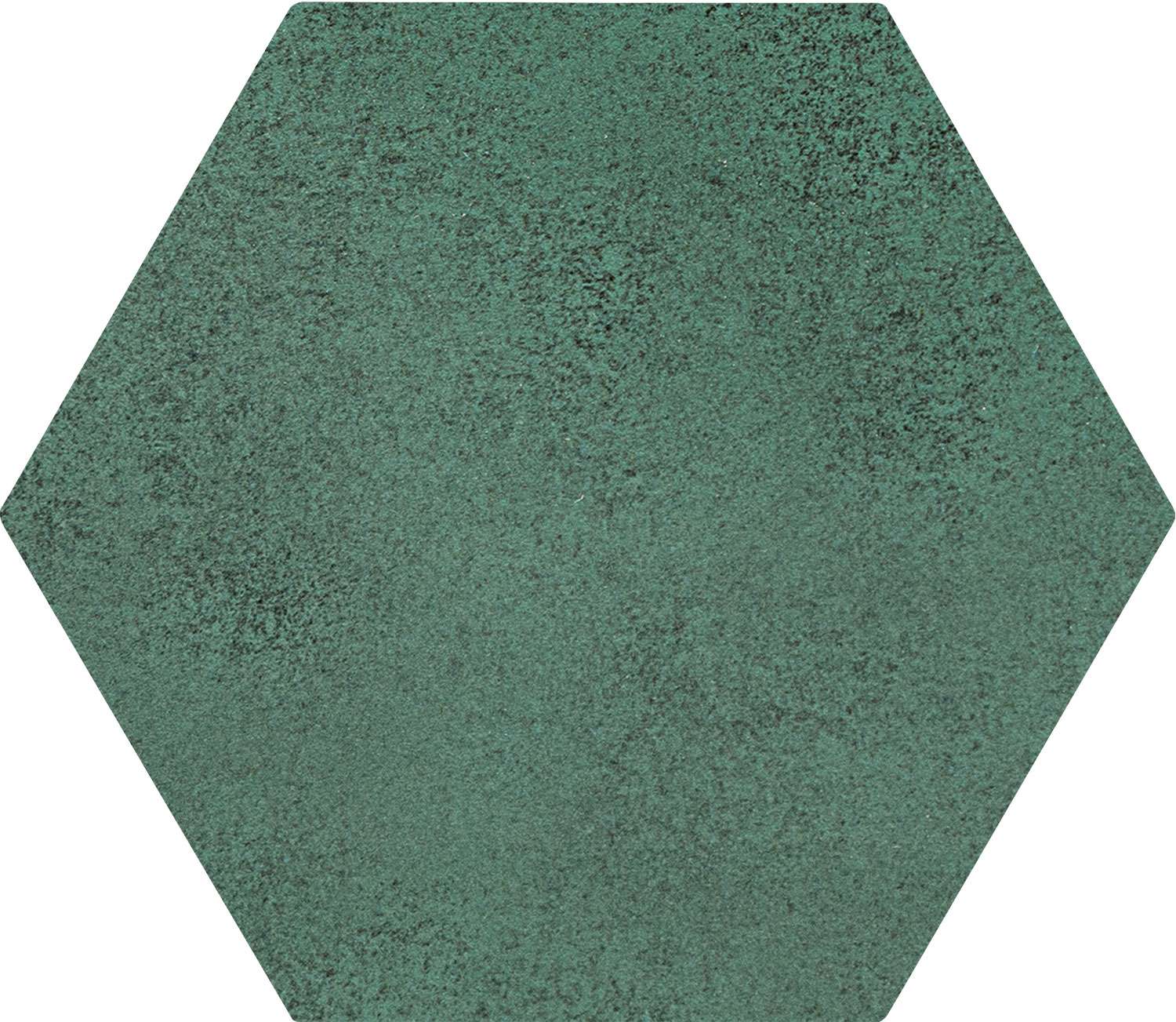 Керамическая плитка Tubadzin Burano Green Hex, цвет зелёный, поверхность матовая, шестиугольник, 110x125