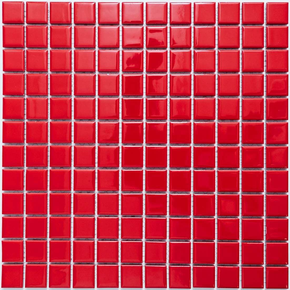 Мозаика NS Mosaic P-526, цвет красный, поверхность глянцевая, квадрат, 300x300