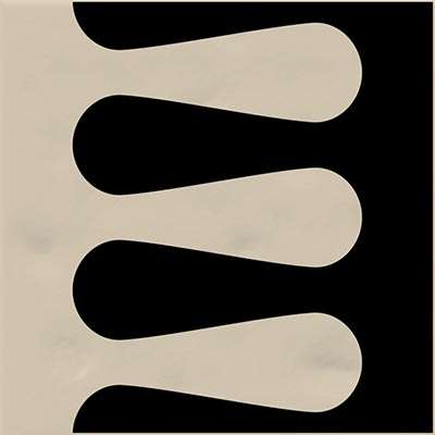 Декоративные элементы Vives Filippo Soul Mitra Beige Negro, цвет бежевый чёрный, поверхность матовая, квадрат, 200x200