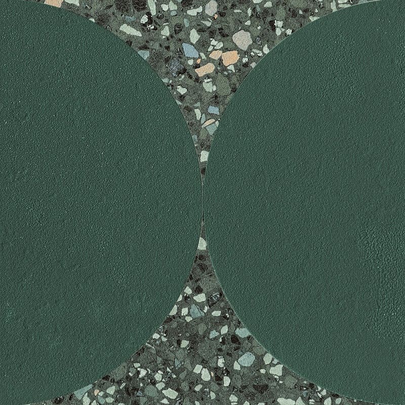 Декоративные элементы Maciej Zien Funky Dekor Gresowy Green 3, цвет зелёный, поверхность матовая, квадрат, 198x198