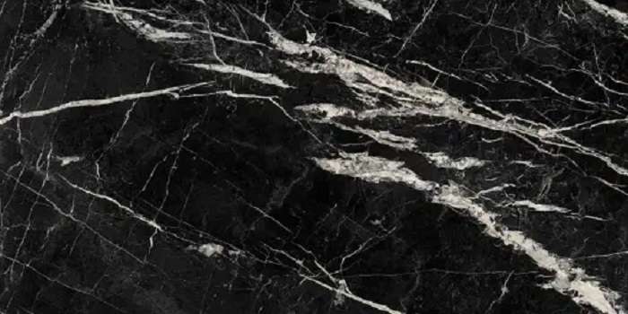 Керамогранит Urbatek Marquina Black Polished A 100302694A, цвет чёрно-белый, поверхность полированная, прямоугольник, 1500x3000