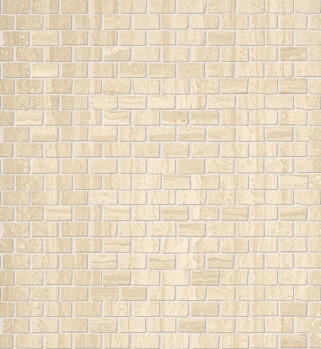 Мозаика Fap Roma Travertino Brick Mosaico fMAG, цвет бежевый, поверхность матовая, квадрат, 300x300