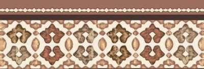 Бордюры Ceranosa Cenefa Samarkanda, цвет коричневый, поверхность глянцевая, прямоугольник, 100x235