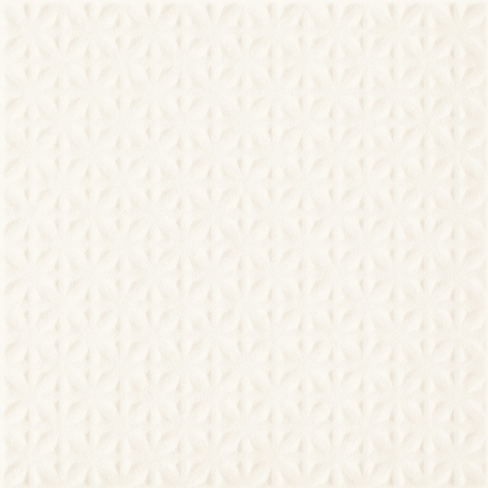Керамогранит Paradyz Gammo Bialy Gres Szkl. Struktura, цвет белый, поверхность структурированная, квадрат, 198x198