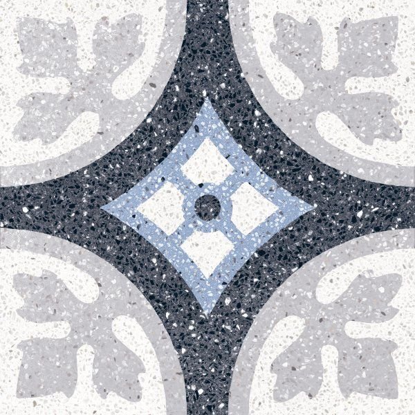 Керамогранит Marca Corona Forme Cerchi F. D083, цвет чёрно-белый, поверхность матовая, квадрат, 200x200