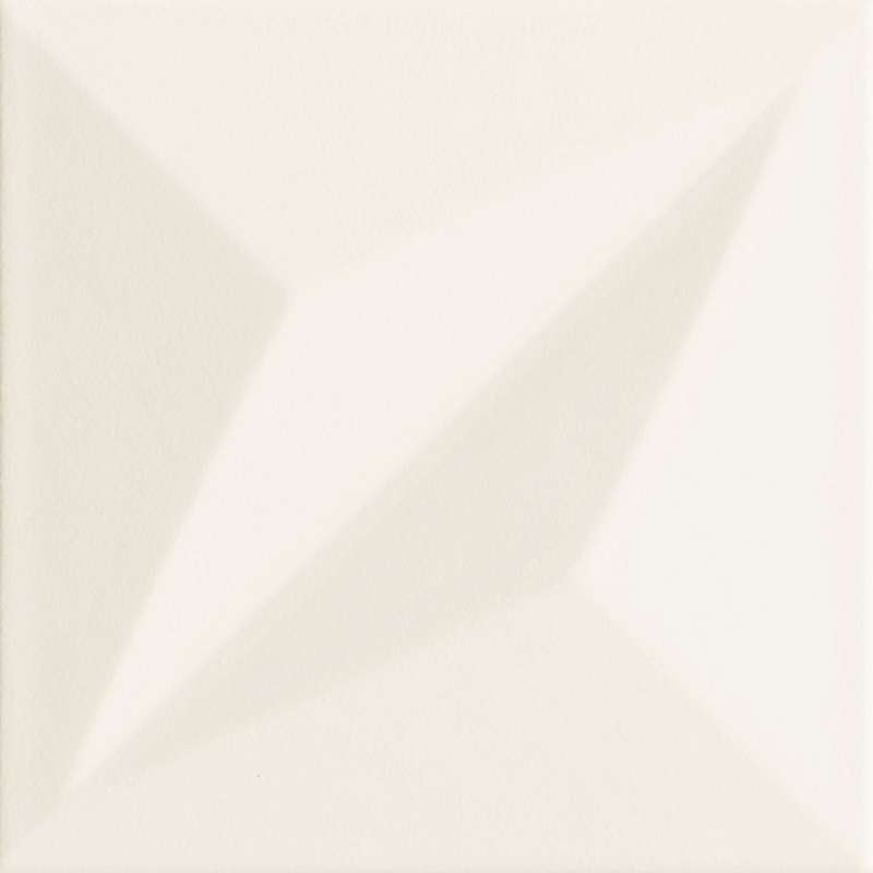 Керамическая плитка Tubadzin W-Colour White STR 1, цвет белый, поверхность рельефная, квадрат, 148x148