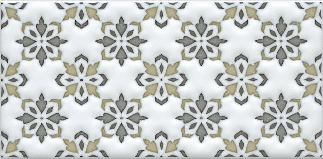 Бордюры Kerama Marazzi Декор Клемансо орнамент STG\A619\16000, цвет разноцветный, поверхность глянцевая, прямоугольник, 74x150