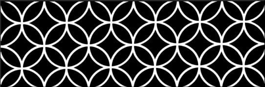 Декоративные элементы Heralgi Patchwork Dec.1 Black, цвет чёрно-белый, поверхность глянцевая, прямоугольник, 100x300