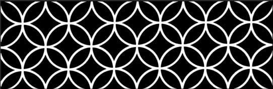 Декоративные элементы Heralgi Patchwork Dec.1 Black, цвет чёрно-белый, поверхность глянцевая, прямоугольник, 100x300