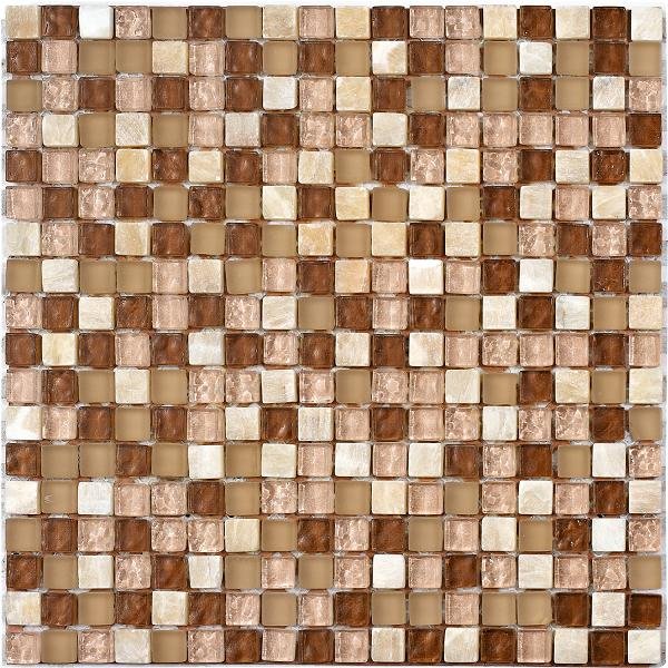 Мозаика Intermatex Lagos Beige, цвет бежевый, поверхность глянцевая, квадрат, 300x300