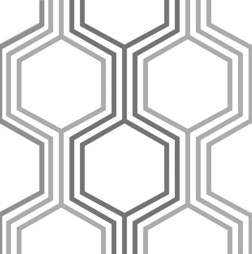 Керамогранит Ce.Si Epoque Bauhaus, цвет чёрно-белый, поверхность матовая, квадрат, 200x200