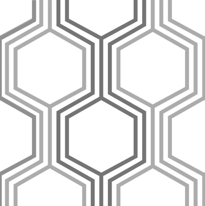 Керамогранит Ce.Si Epoque Bauhaus, цвет чёрно-белый, поверхность матовая, квадрат, 200x200