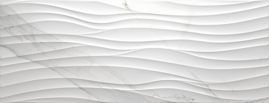 Керамогранит Aparici Marbox Calacatta Surf, цвет белый, поверхность структурированная, прямоугольник, 446x1190