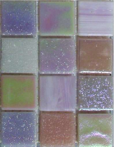 Мозаика JNJ Mosaic Интерьерные Cмеси 200x200 V-5931 Violet Pearl, цвет разноцветный, поверхность глянцевая, квадрат, 200x200