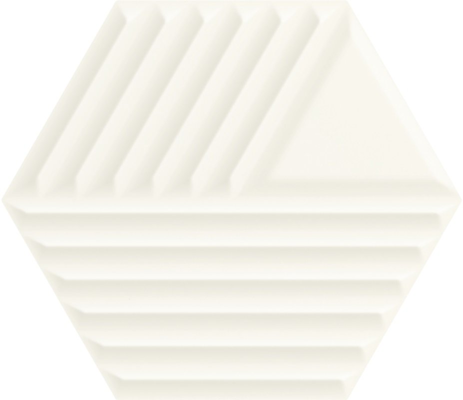 Керамическая плитка Paradyz Woodskin Bianco Heksagon Struktura C Sciana, цвет белый, поверхность структурированная, прямоугольник, 171x198