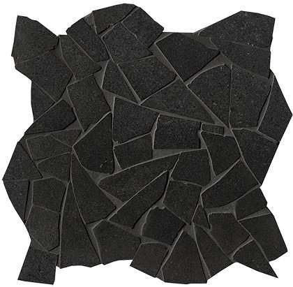 Мозаика Fap Nux Dark Gres Schegge Mosaico Anticato, цвет серый тёмный, поверхность матовая, квадрат, 300x300