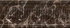 Бордюры Нефрит керамика Пастораль 13-01-1-22-42-04-460-1, цвет чёрный, поверхность глянцевая, прямоугольник, 250x100