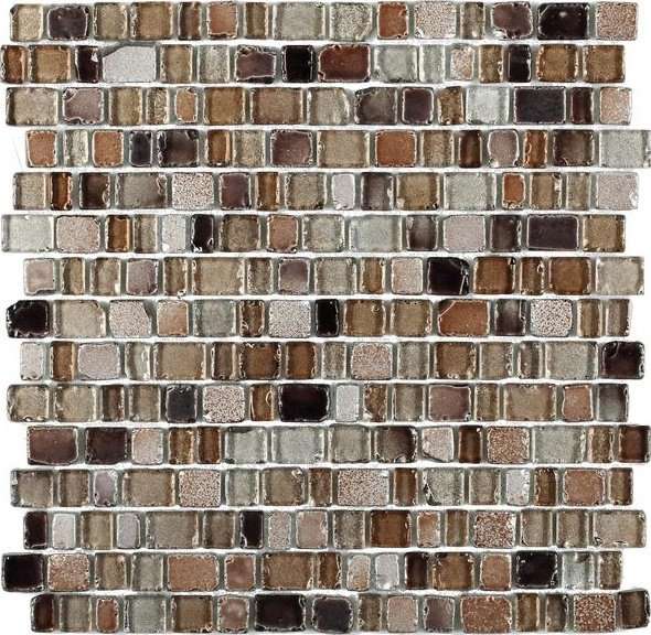 Декоративные элементы JNJ Mosaic Precious Stones Tiger-Eye Mix, цвет разноцветный, поверхность глянцевая, прямоугольник, 3070x3110