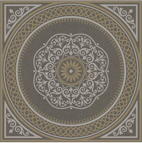 Декоративные элементы Abita Versailles Deco Noir, цвет коричневый, поверхность матовая, квадрат, 446x446