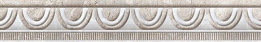Бордюры Azteca Mol. Fontana Ice, цвет белый, поверхность рельефная, прямоугольник, 50x300