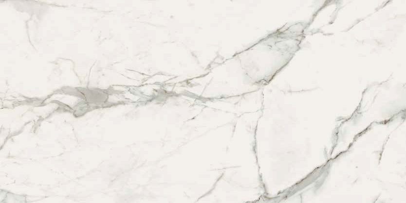 Керамогранит Novabell Imperial Michelangelo Levigato Apuano Bianco IMM 02LR, цвет белый, поверхность глянцевая, прямоугольник, 600x1200
