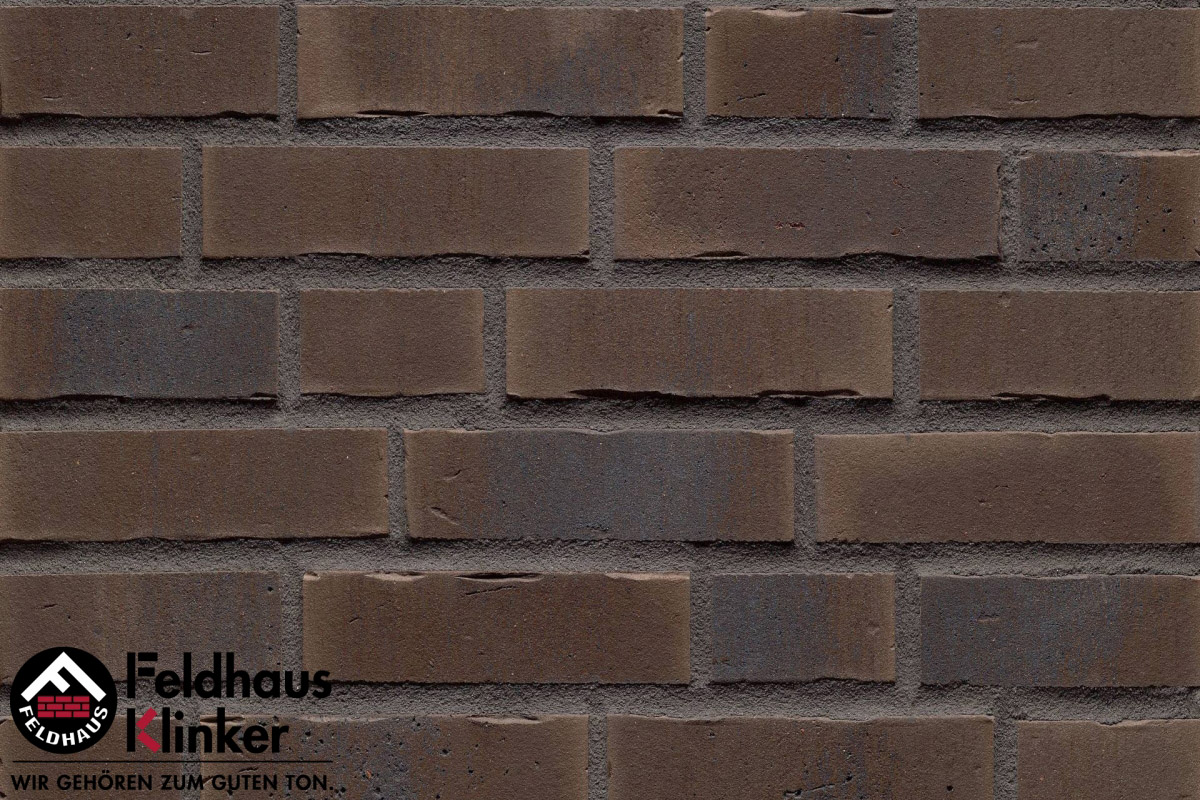 Клинкер Feldhaus Klinker Vascu Geo Venito R745NF14, цвет коричневый, поверхность матовая, под кирпич, 71x240