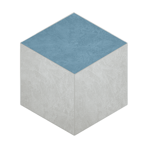 Мозаика Ametis By Estima Spectrum Milky White SR00/SR03 Cube Неполированный 29x25x10 39079, цвет серый голубой, поверхность матовая, шестиугольник, 250x290