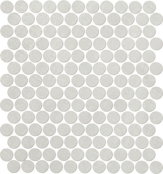 Мозаика Fap Color Now Perla Round Mosaico fMUB, цвет серый, поверхность матовая, круг и овал, 295x325
