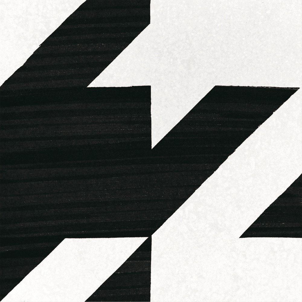 Керамогранит Equipe Caprice Tweed B&W Deco 22128, цвет чёрно-белый, поверхность матовая, квадрат, 200x200