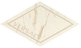 Вставки Versace Marble Firma Mos.T3 3D Bianco 240891, цвет белый, поверхность лаппатированная, ромб, 54x93