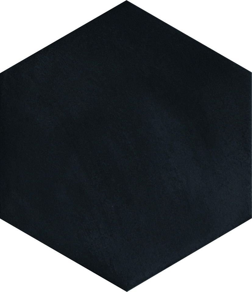 Керамогранит Fap Firenze Nero fK6F, цвет чёрный, поверхность сатинированная, шестиугольник, 216x250