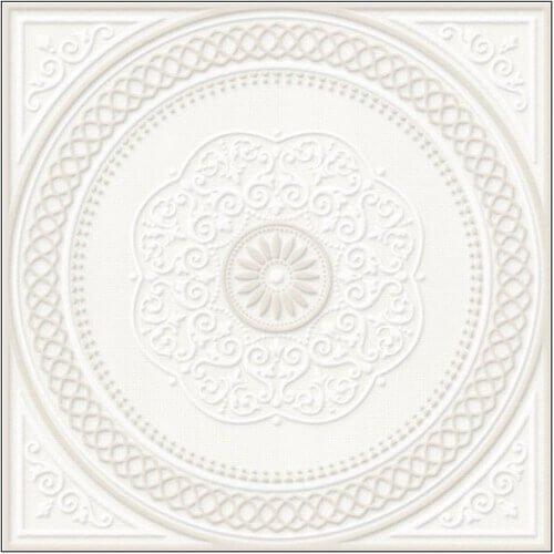 Декоративные элементы Abita Versailles Deco Blanc, цвет белый, поверхность матовая, квадрат, 446x446