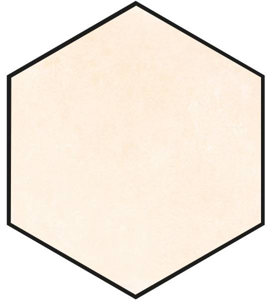 Керамогранит Cerdomus Crete Esagona Oro 88632, цвет бежевый, поверхность матовая, шестиугольник, 198x228