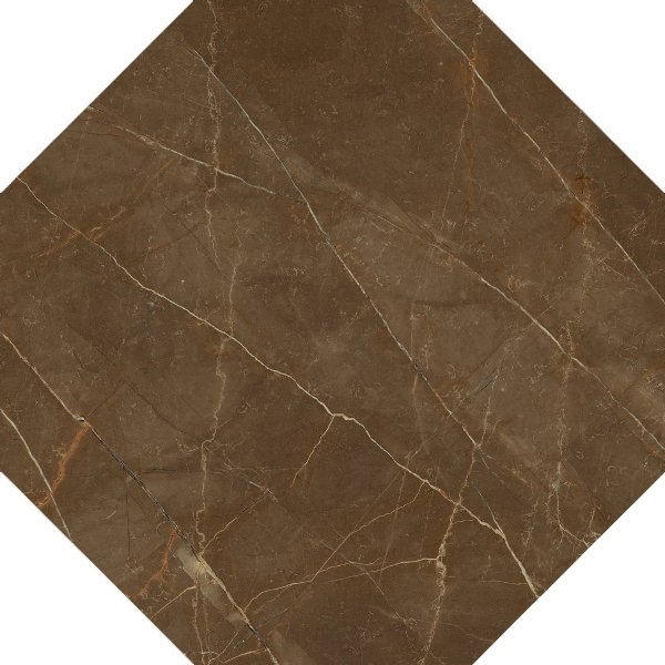 Керамогранит Versace Emote Ottagona Pulpis Marrone 262730, цвет коричневый, поверхность полированная, квадрат, 390x390